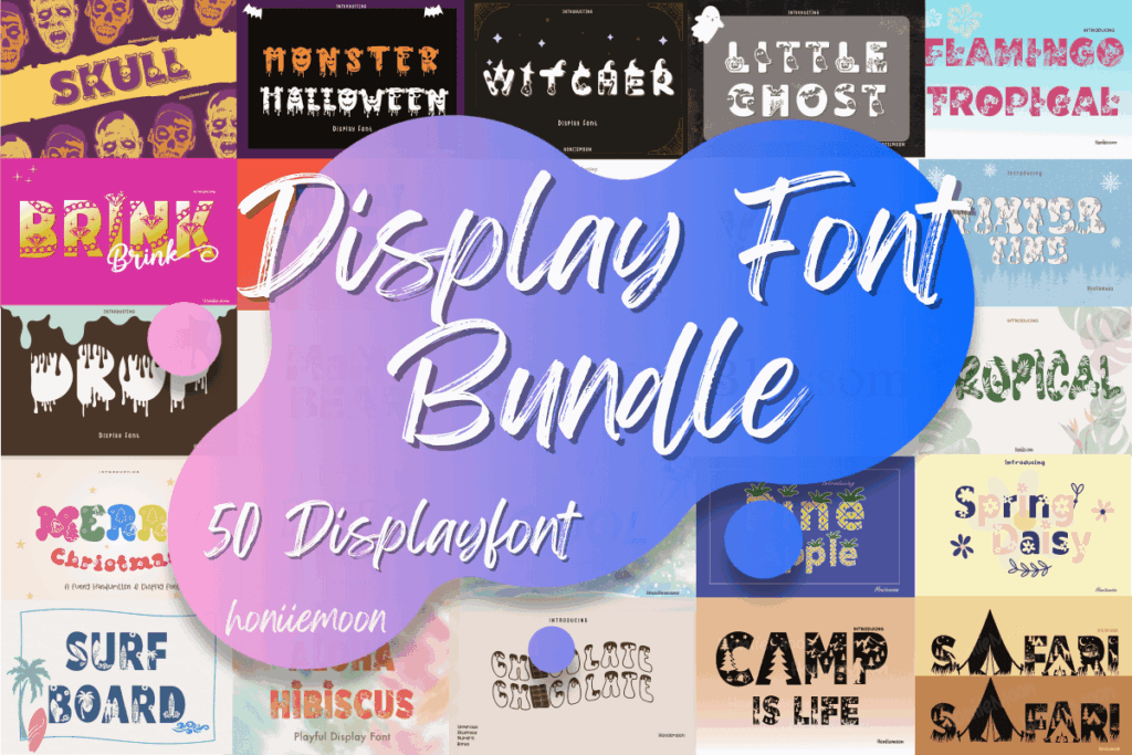 12 Best Display Font Bundles for YouTube Thumbnails 9 Display Font Bundle Bundles 99725493 1 1