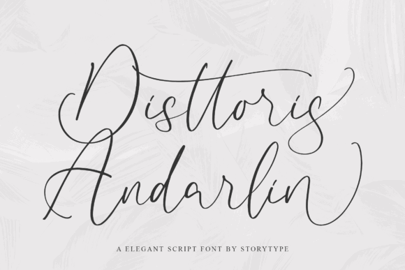 Script Fonts for Logo Design: 36 Elegant Picks That Feel Premium 62 Disttoris Andarlin Fonts 58379028 1 1 580x387 1