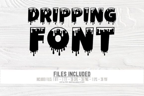 30 Best Halloween Fonts for Spooky Designs That Stand Out 40 Black dripping font with a slime effect on a white wooden background.