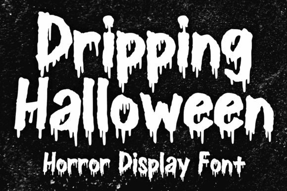 36 Best Halloween Fonts for Invitations, Shirts, Signs, and Crafts 50 Dripping Halloween font with thick letters and dripping details.