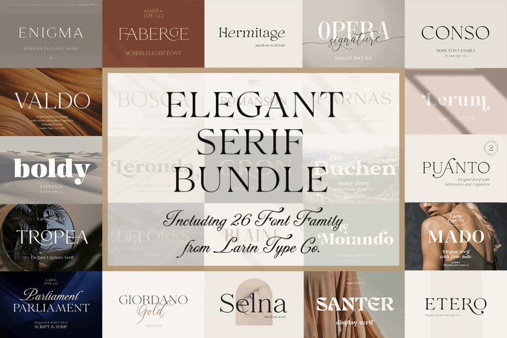 12 Best Serif Font Bundles for Restaurant Menus 2 Elegant Serif Font Bundle Bundles 78255401 1