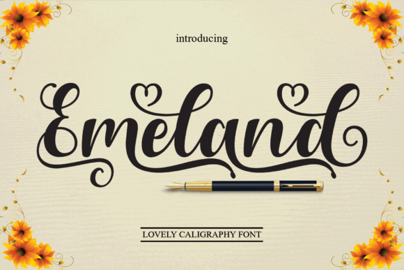 Script Fonts for Logo Design: 36 Elegant Picks That Feel Premium 74 Emeland Fonts 32170436 1 1 580x387 1