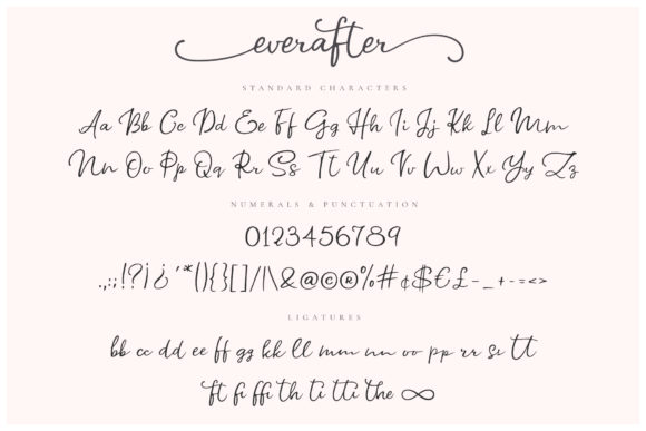 Handwritten Fonts for Vinyl Sticker Labels: 26 Best Cricut Picks 23 Ever After by Ayca Atalay 10 580x387 1