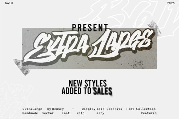 20 Best Graffiti Fonts for T-Shirt Design That Print Well 21 Bold graffiti font design showcasing the ExtraLarge font by Densey.
