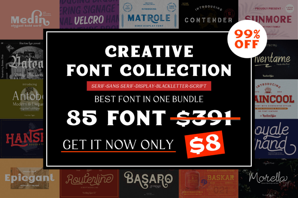 15 Best Slab Serif Fonts Bundle for T-Shirt Design 14 FREE Bundles Preview images 16