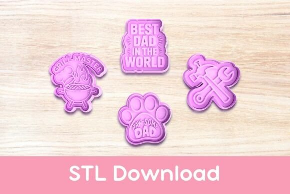 11 Most Profitable 3D Printing Models That Actually Sell 45 Fathers Day Pack 2 Cookie Cutters and Stamp STLs Graphics 120015995 1 1 580x387 1