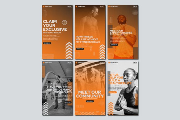25 Instagram Story Templates: Gorgeous Designs You’ll Love 59 Fitness and Wellness Instagram Story Graphics 63063509 2 580x387 1