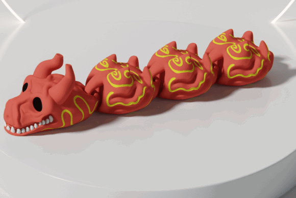 11 Most Profitable 3D Printing Models That Actually Sell 14 Flexi China Dragon Keychain 3D Printing 150861214 3 580x387 1