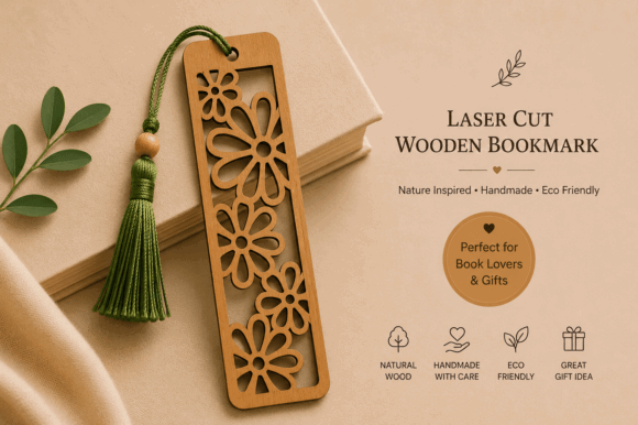 Laser Cut Wood Bookmarks Ideas: 24 Stunning Designs 2 Floral Bookmark SVG Laser Cut Files Laser Cutting 151094299 1 1 580x386 1