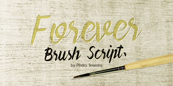 40 Best Brush Script Fonts for Elegant Wedding Invitations 24 Forever Brush Script by Pedro Teixeira 1