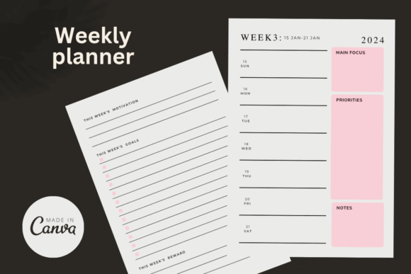 Weekly Digital Planner Templates: 10 Best Picks for 2026 4 Weekly planner template with sections for goals, priorities, and notes.