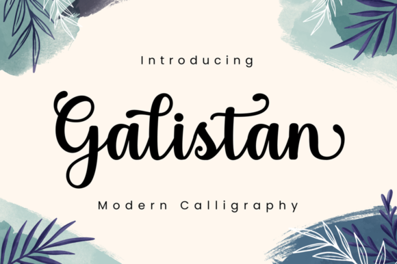 Handwritten Fonts for Vinyl Sticker Labels: 26 Best Cricut Picks 54 Galistan Fonts 7943686 1 1 580x386 1