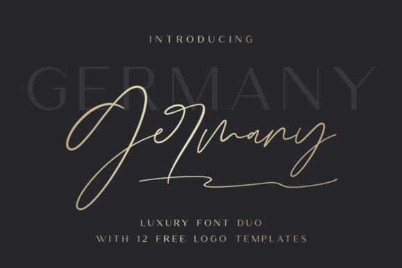 Script Fonts for Logo Design: 36 Elegant Picks That Feel Premium 38 Germany Duo by dharmas 580x387 1