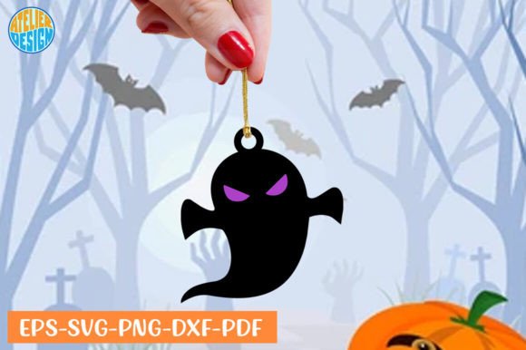 Laser Cut Files for Glowforge Projects: 25 Best Picks 33 Ghost keychain svg 3d laser cut Graphics 77413131 1 1 580x386 1