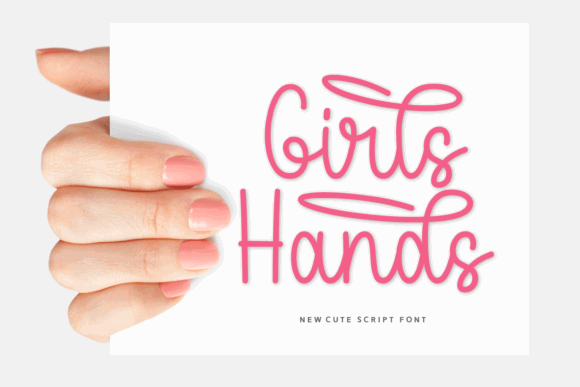 33 Best Feminine Script Fonts for Elegant Branding & Wedding Design 48 Girls Hands Fonts 119890771 1 1 580x387 1