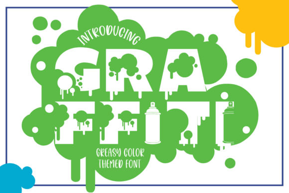 20 Best Graffiti Fonts for T-Shirt Design That Print Well 6 Colorful graffiti font design with spray paint elements and dripping effects.