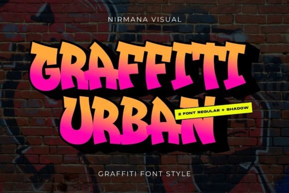 Graffiti Fonts for Logos: 10 Bold, Readable Picks 2 Bold graffiti font displaying the words 'Graffiti Urban' with a colorful background.