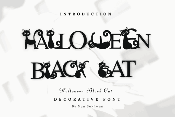 34 Best Halloween Fonts for Cricut Projects to Sell 11 Halloween Black Cat Fonts 153425372 1 1 580x387 1