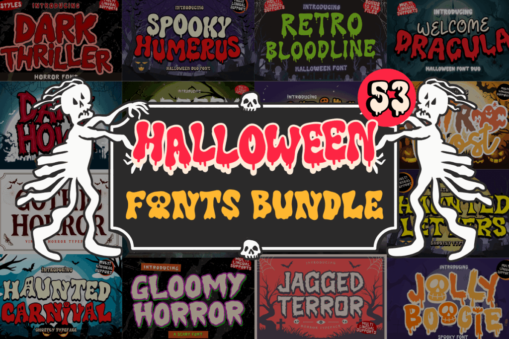 17 Halloween Fonts for Haunted House Signs That Stand Out 6 Halloween Fonts Bundle Bundles 132163623 1