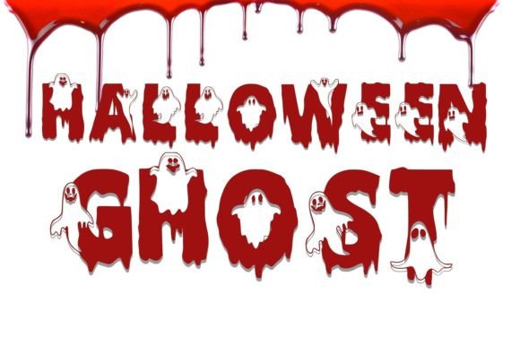 34 Best Halloween Fonts for Cricut Projects to Sell 9 Halloween Ghost font design with dripping blood effect and ghost illustrations.