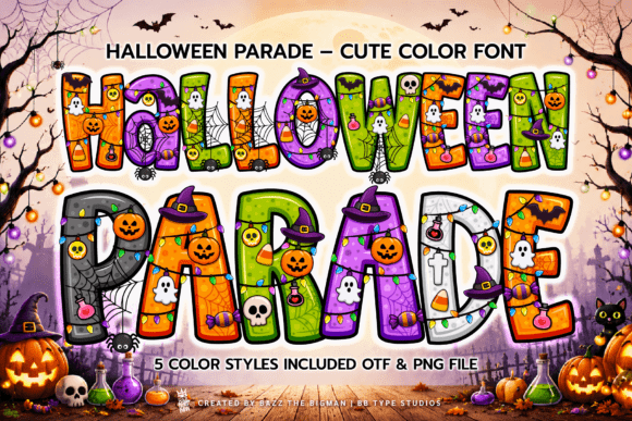 34 Best Halloween Fonts for Cricut Projects to Sell 4 Halloween Parade Fonts 153883821 1 1 580x387 1