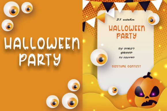36 Best Halloween Fonts for Invitations, Shirts, Signs, and Crafts 16 Halloween Party invitation with spooky font and pumpkin illustration