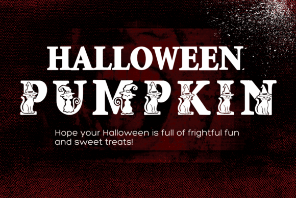 34 Best Halloween Fonts for Cricut Projects to Sell 17 Halloween Pumpkin font design with playful cat illustrations.