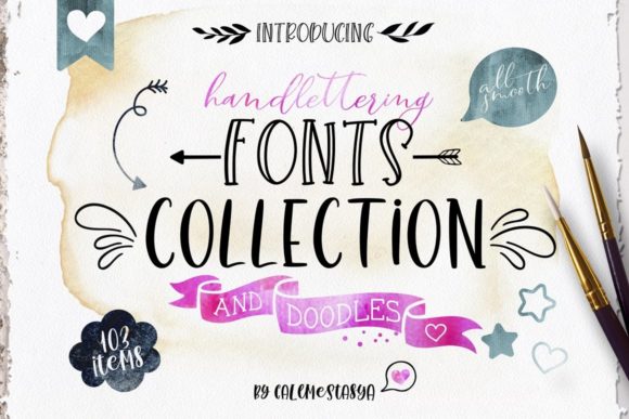 Lettering Fonts for Logo Design: 17 Stunning Picks You’ll Love 16 Handlettering Fonts Collection Fonts 25840961 1 1 580x387 1