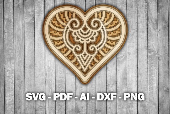 Wood Laser Cut Ideas: 45 Creative Projects Worth Making 30 Intricate layered heart design suitable for laser cutting projects.