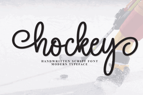 Handwritten Fonts for Vinyl Sticker Labels: 26 Best Cricut Picks 8 Hockey Fonts 143092702 1 1 580x387 1