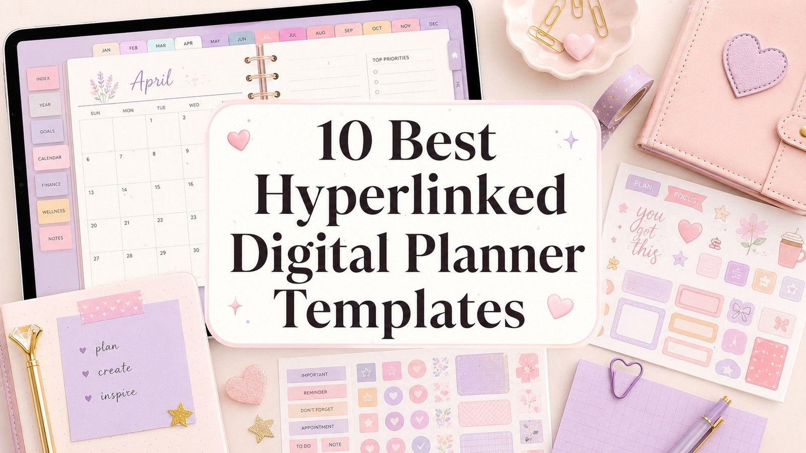 Hyperlinked Digital Planner Templates 10 Best Picks