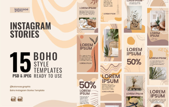 25 Instagram Story Templates: Gorgeous Designs You’ll Love 13 Instagram Story Template Boho Style Graphics 15251393 1 1 580x368 1