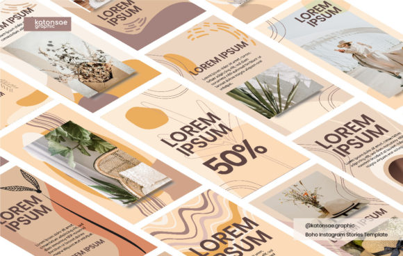 25 Instagram Story Templates: Gorgeous Designs You’ll Love 14 Instagram Story Template Boho Style Graphics 15251393 4 580x368 1