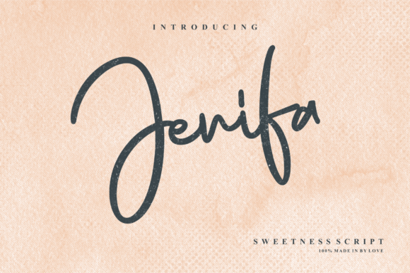 33 Best Feminine Script Fonts for Elegant Branding & Wedding Design 8 Jenifa by Holis Mjd 580x387 1