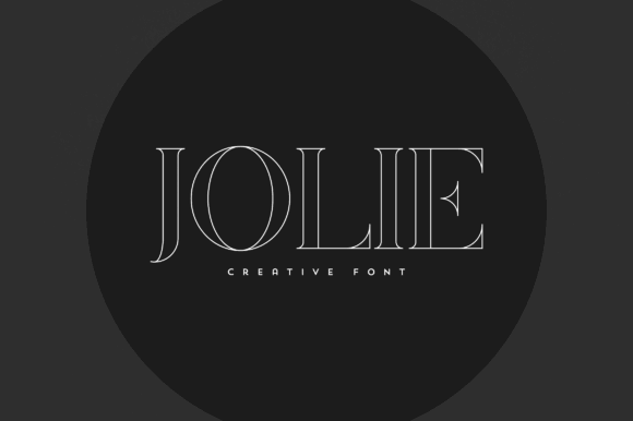Best Serif Fonts for Logos: 10 Branding-Friendly Picks 11 Jolie serif font displayed in a circular design.
