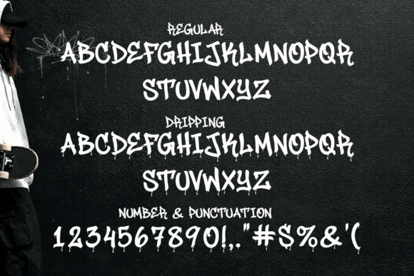 15 Premium Graffiti Fonts That Actually Look Hand-Painted 17 Graffiti font styles displayed on a textured wall background.