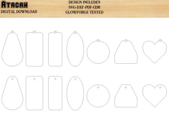 Laser Cut Files for Glowforge Projects: 25 Best Picks 24 Keychains cut plans Glowforge Ready file Graphics 38591099 1 1 580x435 1