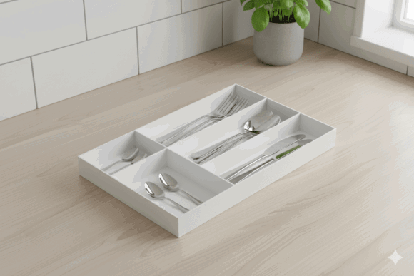 11 Most Profitable 3D Printing Models That Actually Sell 60 Kitchen Drawer Organizer 30x45cm 3D Printing 141865518 1 1 580x387 1