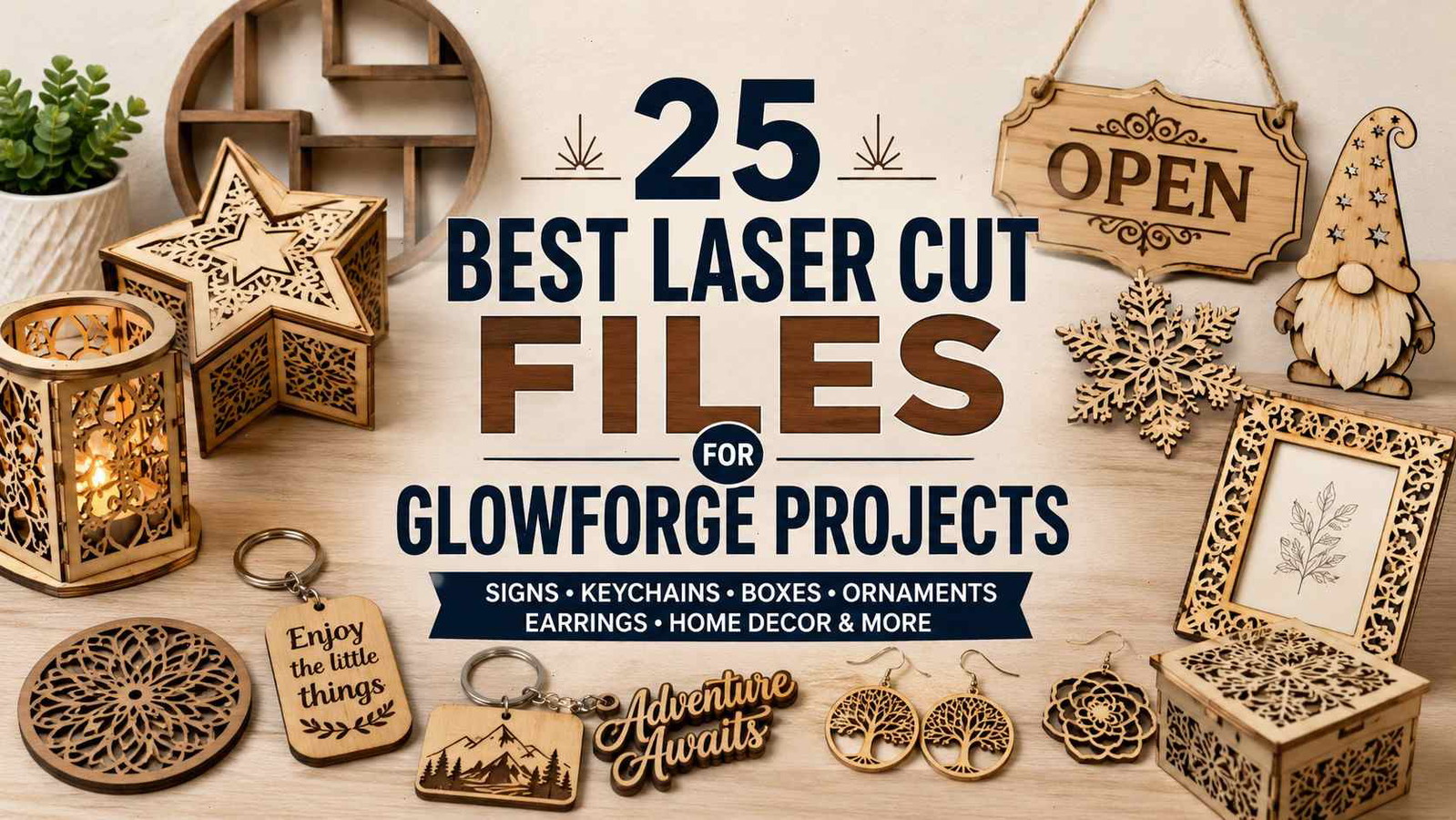 Laser Cut Files for Glowforge Projects 25 Best Picks