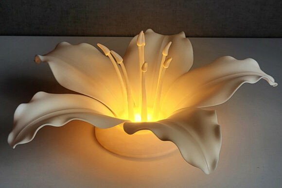11 Most Profitable 3D Printing Models That Actually Sell 82 Lily Flower LED Night Light 3D Model 3D Printing 141865116 3 580x387 1