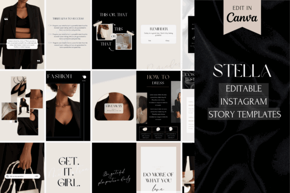 25 Instagram Story Templates: Gorgeous Designs You’ll Love 5 Luxury Black Instagram Story Templates Graphics 66007760 1 1 580x386 1