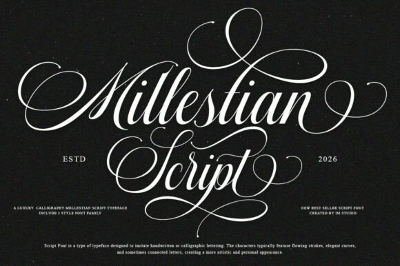 Elegant Script Fonts for Branding: 18 Stunning Picks Designers Love 5 Mallestian Script Fonts 144465718 1 1 580x386 1
