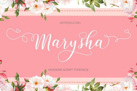 33 Best Feminine Script Fonts for Elegant Branding & Wedding Design 6 Marysha Script 580x386 1
