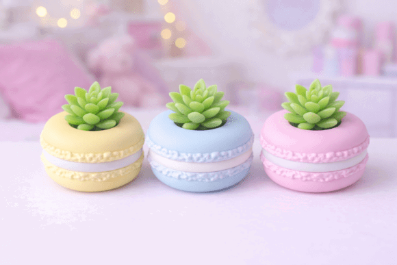 11 Most Profitable 3D Printing Models That Actually Sell 35 Mini Macaron Planter STL Desk Decor 3D Printing 145762531 1 1 580x387 1