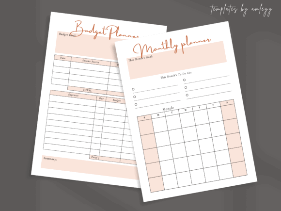 10 Minimalist Digital Planner Templates: Stunning Picks 11 Minimal Digital Planner Template Graphics 111609786 2 580x435 1