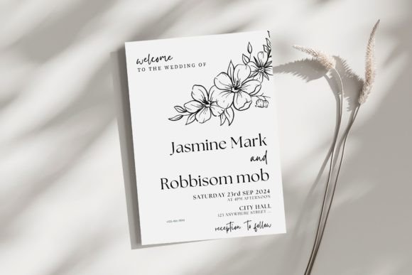 12 Wedding Invitation Template Ideas for Modern Couples 6 Elegant wedding invitation with floral design and modern typography.