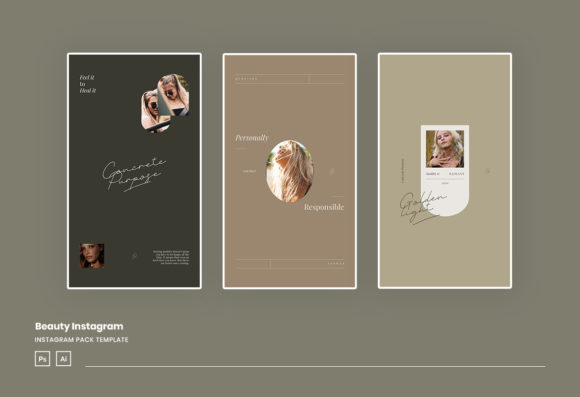 15 Minimalist Instagram Story Templates: Beautiful Kits 3 Minimalist Beauty Instagram Template Graphics 5546896 3 580x397 1