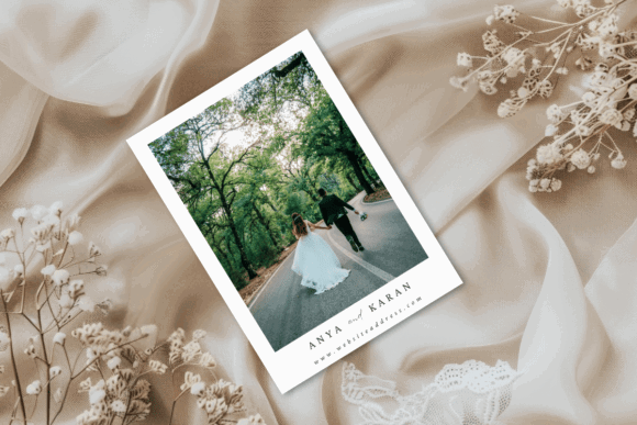 17 Wedding Invitation Template Ideas You Can Customize 10 Minimalist wedding invitation featuring a couple walking in nature.