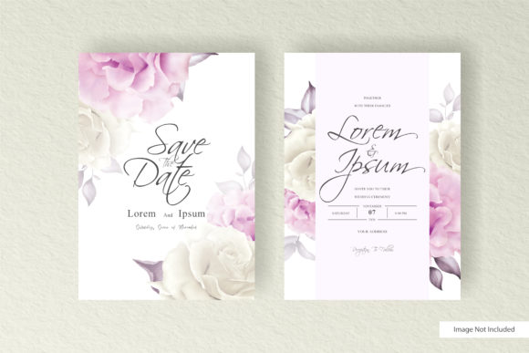 14 Wedding Invitation Template Ideas That Look Expensive 18 Elegant save-the-date and invitation card design with floral accents in soft pink and white.