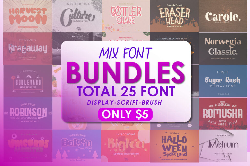 16 Best Serif Fonts Bundle for Packaging and Label Design 17 Mix Fonts Bundle Bundles 5871826 1